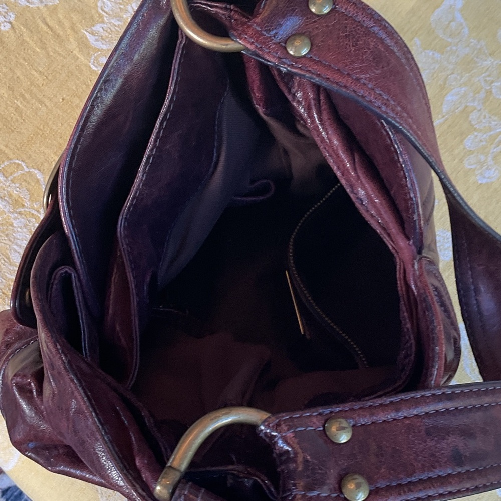 Kooba Deep Burgundy Leather Shoulder Bag - Picture 6 of 10